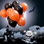 MPS MY PARTY SUPPLIERS® 63pcs hallo ween balloon decoration kit, black and orange balloons for halloween, halloween decorations for home office school indoor and outdoor, festival theme - Image 2