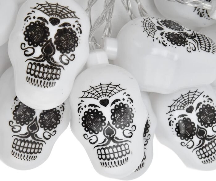 10 LED Dead Man Sugar Skull String Light for Halloween, Halloween Decoration Spooky String Light for Halloween Decoration Lights, Halloween Decoration String Light,Halloween Decor - Image 3