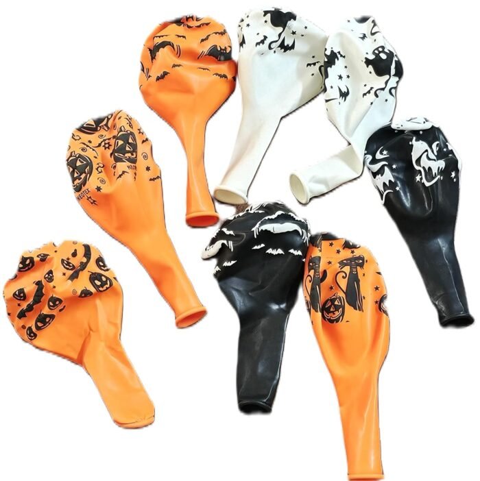 MPS My Party Suppliers Halloween theme Balloons, Set of 6 happy halloween latex balloons RANDOM DESIGN, latex balloons Halloween party decoration ideas, balloon latex multicolor - Image 5