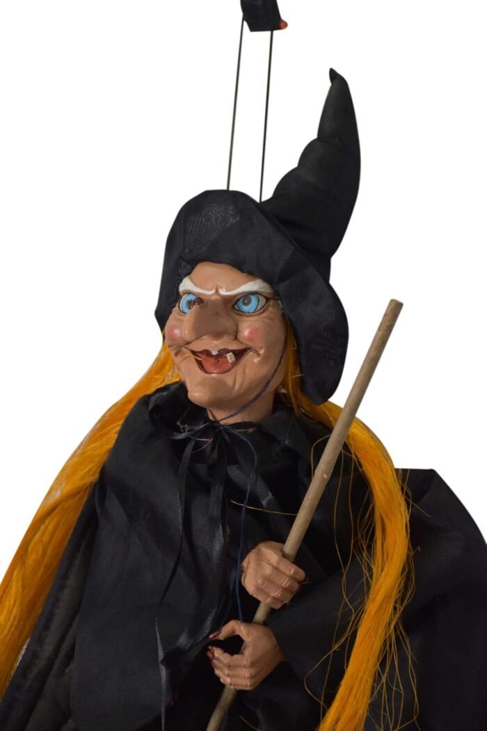 My Party Suppliers Halloween Hanging Laughing Rotating Witch/Halloween Party Hang Decoration Witch Pendant/Sound Light Halloween Decoration/Halloween Prop Animated/Halloween Decoration Item - Image 3