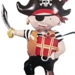 Pirate Balloons Foil Balloon for Last Rodeo Bachelorette Party, Pirate Birthday Decorations Supplies, Pirate Balloon, Pirate Theme Party Decoration, Sea theme Party Decoration (Big Size 90 * 60cm)