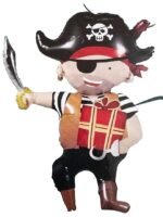 Pirate Balloons Foil Balloon for Last Rodeo Bachelorette Party, Pirate Birthday Decorations Supplies, Pirate Balloon, Pirate Theme Party Decoration, Sea theme Party Decoration (Big Size 90 * 60cm)