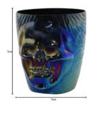 My Party Suppliers 2PCs Holographic 3D Skull Pirate Glass, Rainbow Luster Party Skull Glasses, Bar Decoration Glasses, Halloween Tableware - Image 6