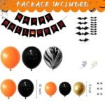 MPS My Party Suppliers 61pcs Halloween Balloon kit, Halloween Party Decorations Set with Halloween Banner Orange, Black and Gold Balloons, halloween Bats balloon Decoration, horror halloween theme - Image 7
