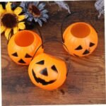 MPS My Party Suppliers Set of 6 Halloween Trick or Treat Pumpkin Candy Bucket Halloween Pumpkin Candy Basket Bucket Child Trick or Treat Big Candy Bag Home Halloween Party (6 Pumpkin Candy Basket) - Image 7