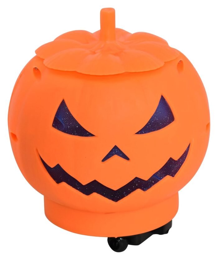 71bX6401tPL._SL1500_ Moving Halloween Decoration Pumpkin Candy Holder Bucket 6.2 inch with Lights Sounds Perfect for Halloween Party Birthday Favor Candy for Trick or Treat(Orange) - Image 1
