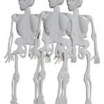 White/Black Flat Skull Human Skeleton Halloween Party Toys Hanging DIY Accessories