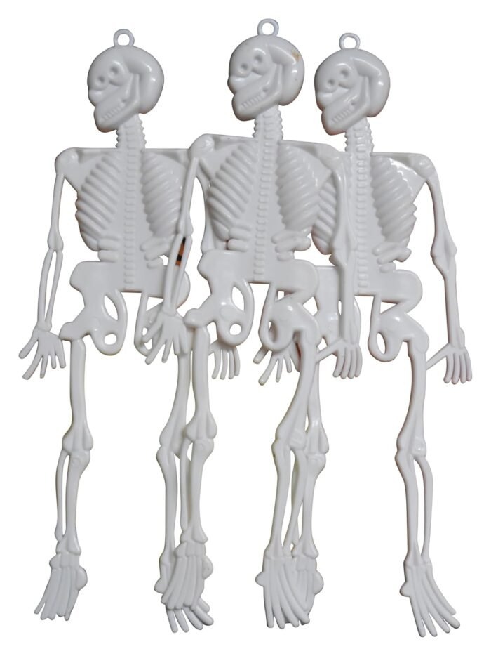 White/Black Flat Skull Human Skeleton Halloween Party Toys Hanging DIY Accessories - Image 1