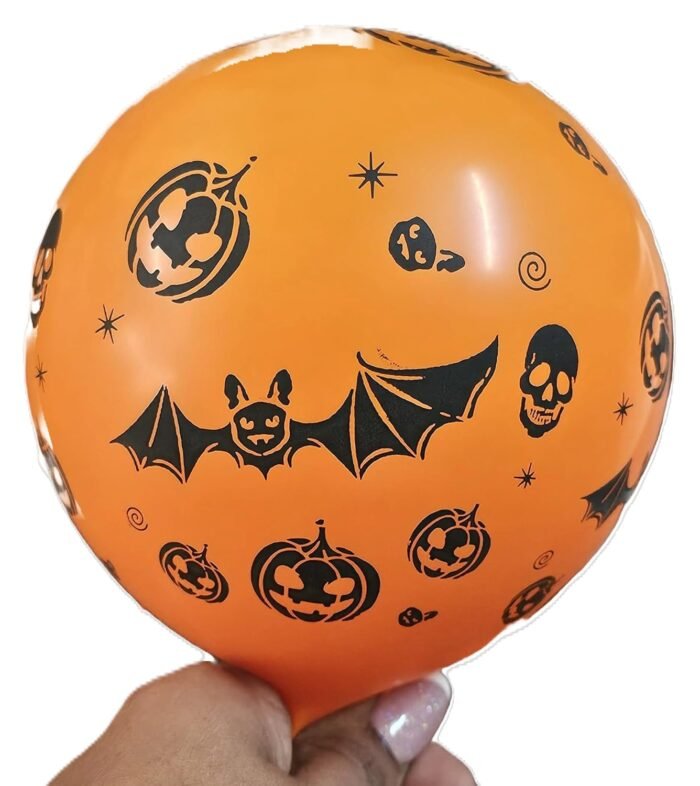 MPS My Party Suppliers Halloween theme Balloons, Set of 6 happy halloween latex balloons RANDOM DESIGN, latex balloons Halloween party decoration ideas, balloon latex multicolor - Image 7