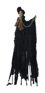 Animated Hanging Grim Reaper Skull Best Halloween Decoration Prop - Image 4