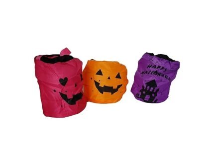 My Party Suppliers Halloween Decoration Halloween Candy Bag / Halloween LED Cloth Lantern / LED Halloween Party Decoration Lantern - Set of 3