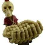 Skeleton Ashtray Ceramic Figurine Day Of The Dead Halloween Spooky Decor Cigarette Ashtray