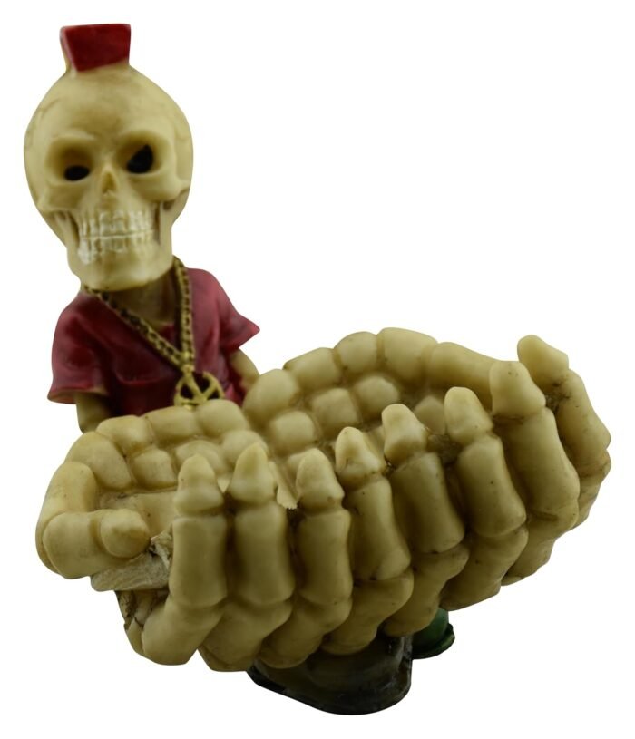Skeleton Ashtray Ceramic Figurine Day Of The Dead Halloween Spooky Decor Cigarette Ashtray - Image 1