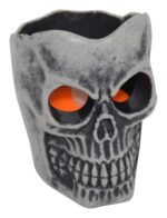MY PARTY SUPPLIERS 2 pcs Halloween Skull Glowing Candle, Night Light Battery Operated Flameless Candles Tea Light Candle, Fake Candles for Christmas Halloween Pumpkin Decorations - Image 4