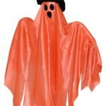 1 pcs Halloween Hanging Pumpkin Decorations, Halloween Ghost Lights, Bright Colors Light Durable Ghost String Lights Spooky Ambience Soft Fabric for Family