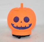 Moving Halloween Decoration Pumpkin Candy Holder Bucket 6.2 inch with Lights Sounds Perfect for Halloween Party Birthday Favor Candy for Trick or Treat(Orange) - Image 4