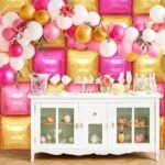 MPS MY PARTY SUPPLIERSĀ® Set of 10 Golden Square Shaped Foil Balloons 30 * 30cm Wall Backdrop Double Sided Metallic Balloon Arch Garland Kit For Anniversary Engagement Birthday Party Decorations - Image 10