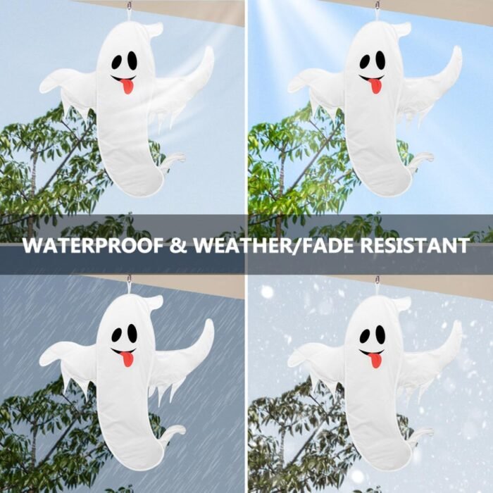 Halloween Decorations Outdoor, Super Large Halloween Ghost Decorations for Tree with Easy Hanging Lanyard - 59 inch, Halloween Ghost Decor, Halloween Ghost - Image 2