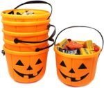 Halloween Trick or Treat Pumpkin Bucket Jack O Lantern Candy Basket Halloween Party Supplies Pumpkin Pails with Handle - Image 3
