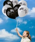 MPS MY PARTY SUPPLIERSĀ® Set of 16 Racing car theme foil and latex balloons for race car party decorations Transport truck theme Racing bike car balloons racing car tyre balloons confetti balloon - Image 6