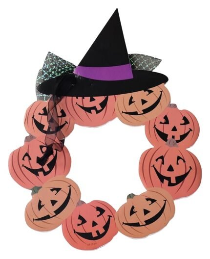 Glitter Pumpkin Halloween Decoration,Halloween Pumpkin Ornament, Halloween Hanging Decorations,Halloween Decoration Trick or Treat Theme, Jack o Lantern Decoration for Halloween Wreath