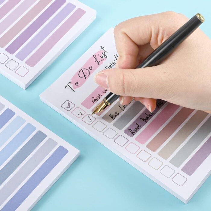 MPS MY PARTY SUPPLIERS® 1pc To Do List Sticky Notes, 50 Sheets Self-Stick Colors Sticky Notes, Portable to Do List Planner, Daily to Do List Checklist Notepad for Office Home School Planning Supplies - Image 8
