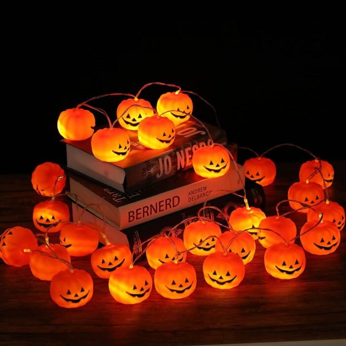 MY PARTY SUPPLIERS Halloween Pumpkin Lights Lanterns Battery Powered Pumpkin - Image 1