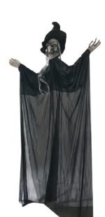 Animated Hanging Grim Reaper Skull Best Halloween Decoration Prop - Image 6