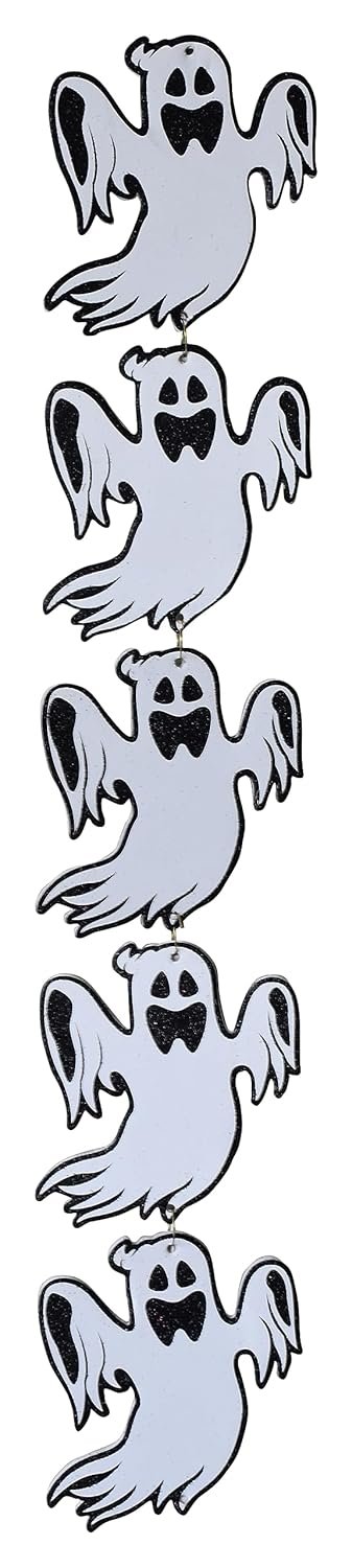 Halloween 5 Ghost Hanging White Set Suit 5 Halloween Hanging Halloween Party Hanging Charm Lip Gloss Makeup Skeleton Ghost White Pumpkin Decor Halloween Party Hanging