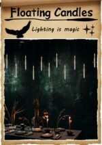 MPS MY PARTY SUPPLIERS® Set of 12 Flameless Floating Candles with Magic Wand Remote, Flickering Warm Light, Battery Operated Candle for Christmas, Wedding, Halloween Decorations - Image 10