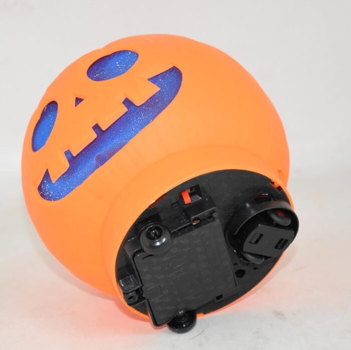 Moving Halloween Decoration Pumpkin Candy Holder Bucket 6.2 inch with Lights Sounds Perfect for Halloween Party Birthday Favor Candy for Trick or Treat(Orange) - Image 5