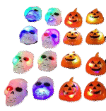 MPS My Party Suppliers Halloween Luminous Ring, Illuminated LED Skull & Pumpkin Ring for Kids, White Skull Head, Orange Pumpkin Ring, Light up Halloween Rings, Halloween Rings, Halloween Decoration - Image 10