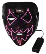 1 Pcs LED Light up Mask for Halloween Festival Cosplay Halloween Costume Party Decorations, Glow in Dark Mask, Light Mask, Horror Mask, DJ Party Prop