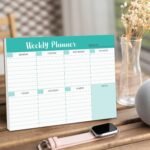 MPS MY PARTY SUPPLIERSĀ® 1pc Green Weekly Planner, To Do List Notebook Tear-Off Sheets Notepad Day or Work Organizer, Scheduler for Goals, Tasks, Ideas Ideal for Home Office Fancy Stationery Items - Image 10