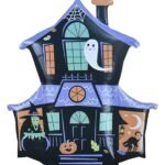 MPS MY PARTY SUPPLIERS® 1pc Haunted House Halloween balloon Halloween theme foil balloons decorations Kids halloween party supplies