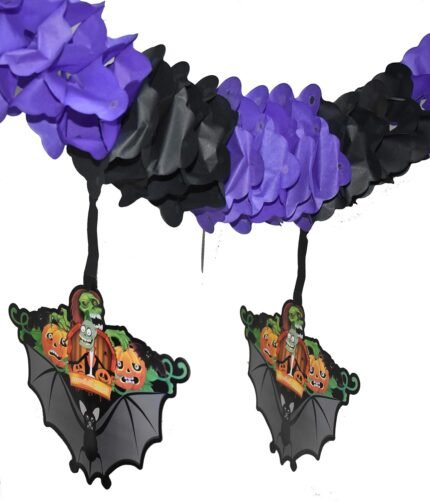 My Party Suppliers 3D Spooky Halloween Honeycomb Chain Banner, Halloween Decorations, Halloween Pumpkin Decorations, Halloween Party Decorations, Halloween Garland