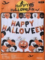 Halloween Balloons Garland Arch Kit, Halloween Party Decorations Set with Halloween Banner Foil Balloon Garland,Pumpkin Balloon, Printed Ghost Balloon,Decoration for Halloween Party Supplies - Image 2