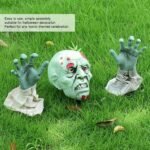 Zombie Groundbreaker Halloween Decorations Outdoor, Crawling Skulls in Ground, Climbing Skeleton Head, Yard Lawn Garden Stake Graveyard Decor Party Props - Image 5