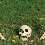 My Party Suppliers Big Size 3 Piece Halloween Horror Buried Alive Skeleton Skull Ornament Garden Yard Lawn Decoration Festival Prank Crafts Halloween Decoration