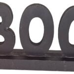 3D Boo Letters Wooden Sign Halloween Table Decoration, Halloween Theme Party Desktop Ornament