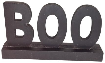 3D Boo Letters Wooden Sign Halloween Table Decoration, Halloween Theme Party Desktop Ornament
