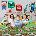 MPS MY PARTY SUPPLIERSĀ® 19pcs Video game theme foil and latex balloons kit for kids little gamers birthday decoration, Happy birthday paper banner, Game theme, Balloons for kids party decoration - Image 2