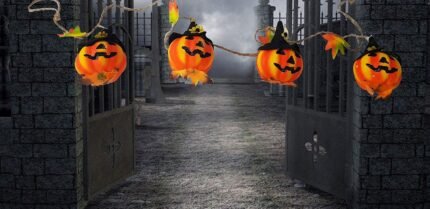 1.2m Halloween Pumpkin Banner Garland Hanging Decoration Halloween Party Favors Supplies