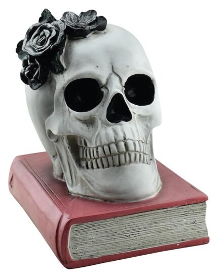 Big Size 1 Piece Halloween Skull Skeleton Books Halloween Horror Skull Ornament Garden Yard Lawn Decoration Festival Prank Crafts/Cracked Skull/Halloween Decorations Skull