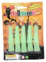 Haunted House Glow-in-The-Dark Witch's Fingers, Witch Costume Nails, Glow in Dak Witch Finger, Halloween Fingers for Halloween Costume, Halloween Dressup, Halloween Party Supply