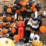 Halloween Balloons with Eyeball Balloons, Orange and Black Balloons, Halloween Decoration Balloons Kit for Decorations Indoor Outdoor Home - Image 5