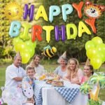 MPS MY PARTY SUPPLIERS® 1Pc Happy Birthday Letter Foil Balloon Happy Birthday Balloon Banner with Ribbon Straw, 16 Inch Alphabet Letters balloons for Wall Backdrop Birthday Decor ideas - Image 2