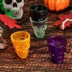 Halloween Party Favor Shot Glasses/Skull Shot Glass/Reusable Halloween Whiskey Shot Glasses (Random Colors 4 pcs) - Image 3