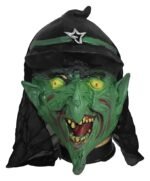 Face Mask for Halloween, Witch Mask, Halloween Scary Mask Creepy Witch Masks with Hair Hat Cosplay Costume Props(1 pcs Random Colors) - Image 3