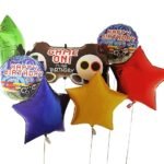Video Game On Balloons Birthday Decorations for Gamers | Party Supplies for Boys Gaming Theme | Level Up Your Decor | Mylar Foil Balloon Set for Kids, Game On Balloon Set